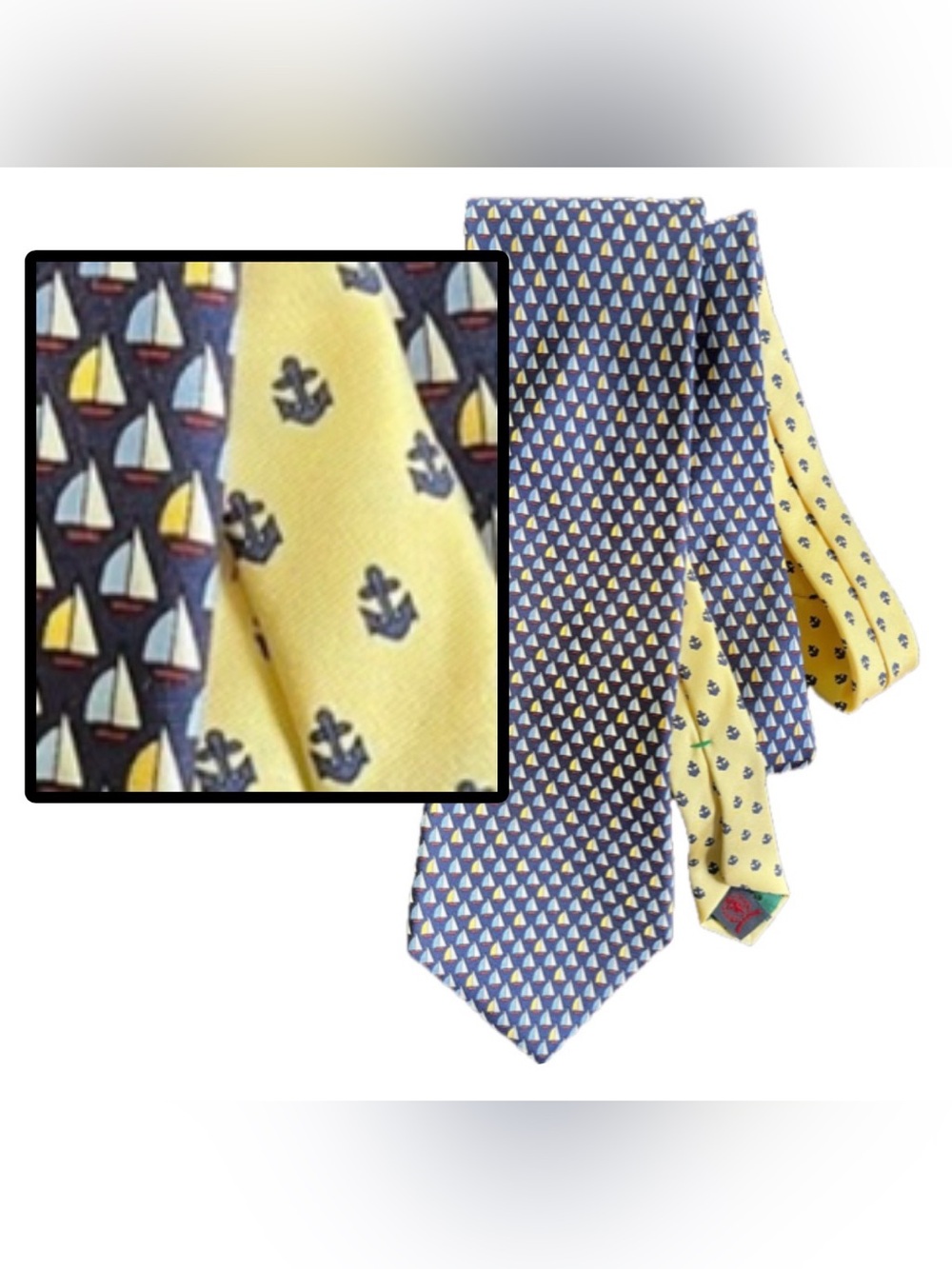 58 x 3.75” Tommy Hilfiger silk necktie, sailing, nautical preppy, business.